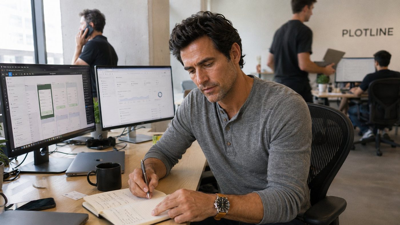 At the Plotline office